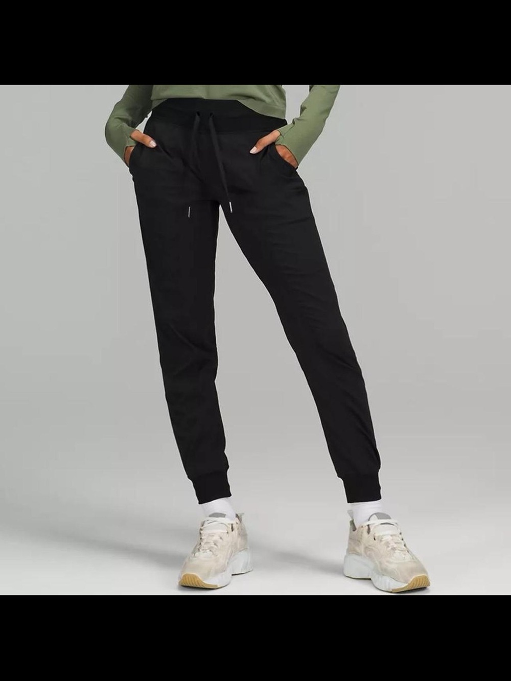 Lululemon high rise dance studio jogger Black Drawstring Pants